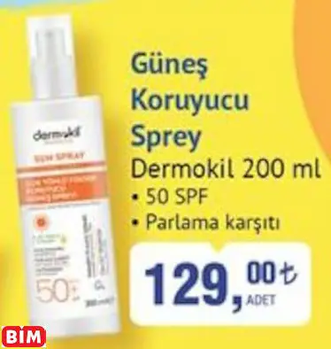 DERMOKİL  GÜNEŞ KORUYUCU SPREY